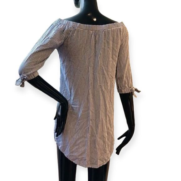 Potter’s Pot Striped Off Shoulder Top Size Small - Picture 4 of 5